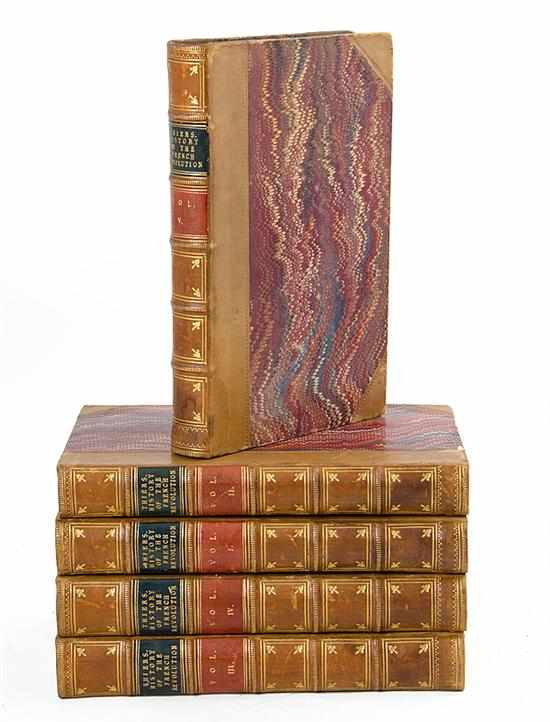 Appraisal: Leather-bound books History of the French Revolution Thiers M A