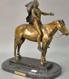 Appraisal: After Cyrus Edwin Dallin bronze Appeal to the Spirit inscribed