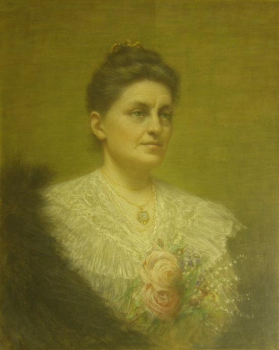 Appraisal: th century pastel portrait indistinctly signed in a th century