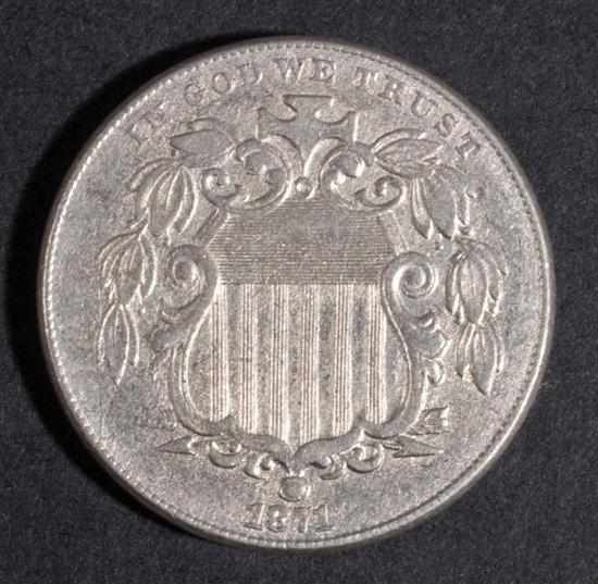 Appraisal: United States Shield type nickel five-cent piece MS- Estimate -