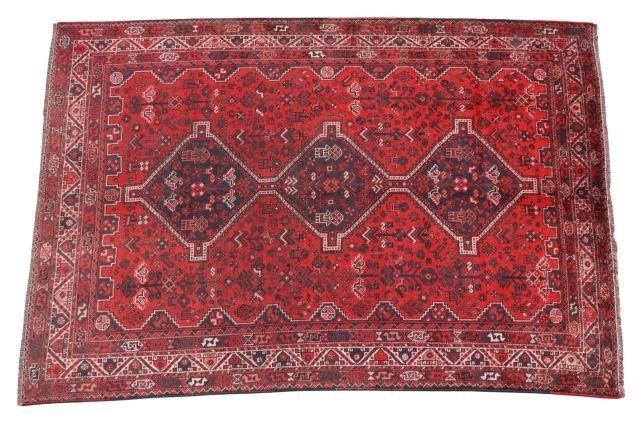 Appraisal: Hand-tied Persian Shiraz rug approx ' l ' w