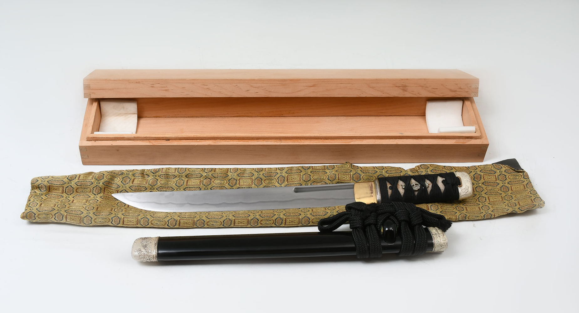 Appraisal: JAPANESE STYLE TANTO SWORD Tanto sword with ray skin handle