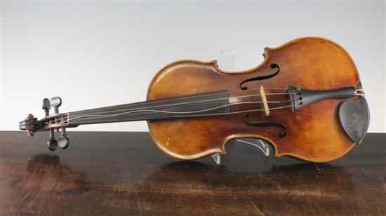 Appraisal: An early th century German violin with inch single piece