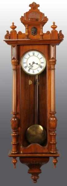 Appraisal: Ornate German Time Strike Wall Clock Description With pendulum and