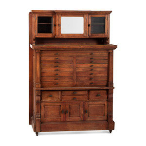 Appraisal: A Shop Storage and Display Cabinet in Oak American th