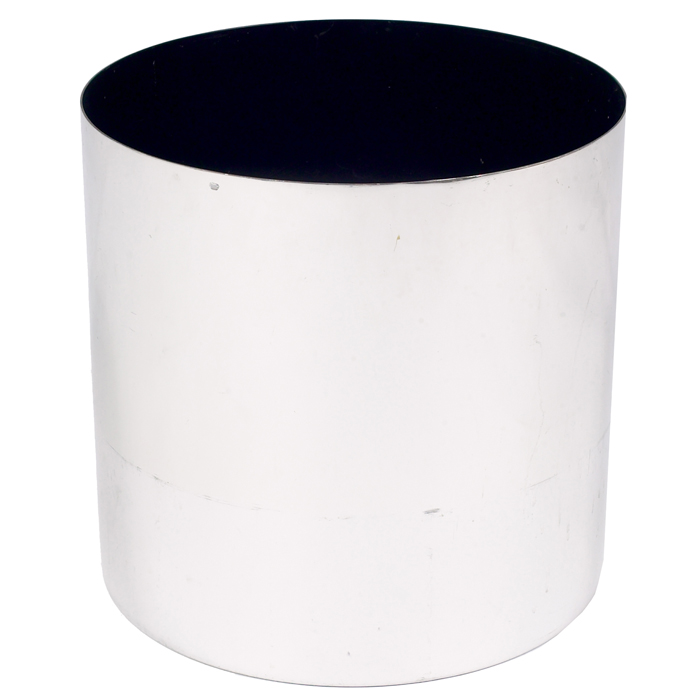 Appraisal: Architectural Supplements planter round polished aluminum planter with matte black