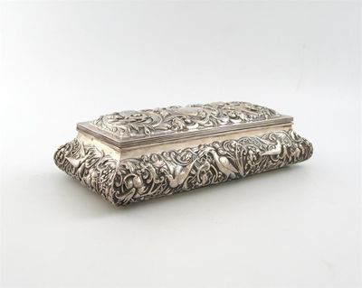 Appraisal: A Victorian silver jewellery box by William Comyns Sons Ltd