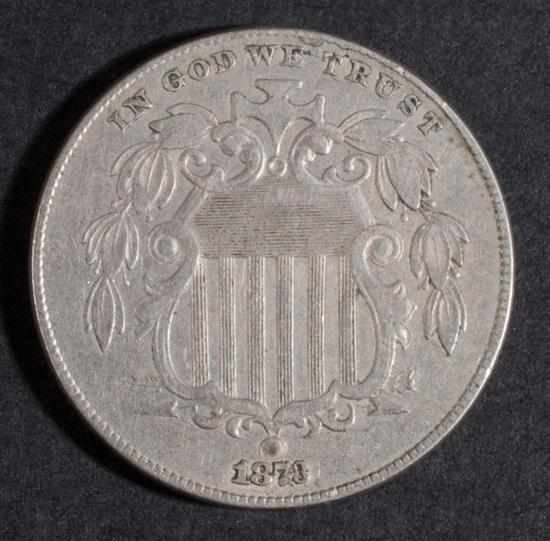 Appraisal: United States Shield type nickel five-cent piece AU- Estimate -