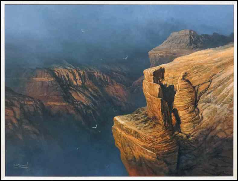 Appraisal: JORGE TARALLO BRAUN B HIGH CANYON RIDGE Oil on canvas