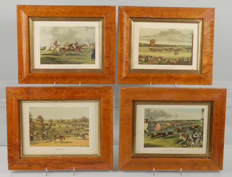 Appraisal: Lot of Horse Racing Prints Description All framed in Birdseye