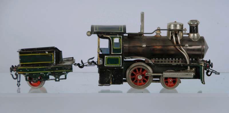 Appraisal: German Bing -Gauge Steam Train Engine with Tender Description ''