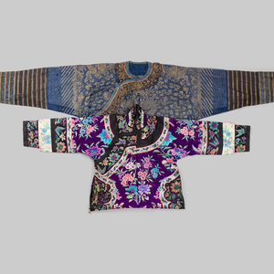 Appraisal: Two Chinese Silk Gauze Summer Robes LATE QING DYNASTY comprising