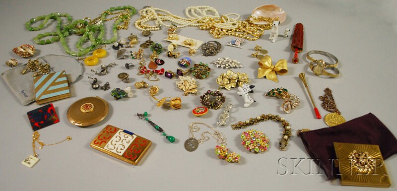 Appraisal: Assorted Group of Costume Jewelry including earrings several enameled and