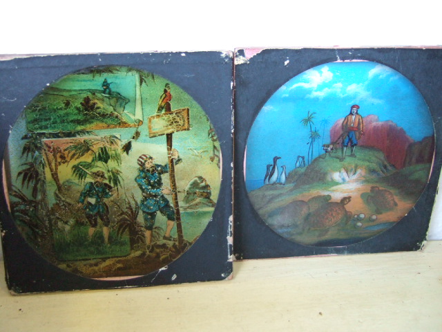 Appraisal: A quantity of British glass magic lantern slides depicting scenes