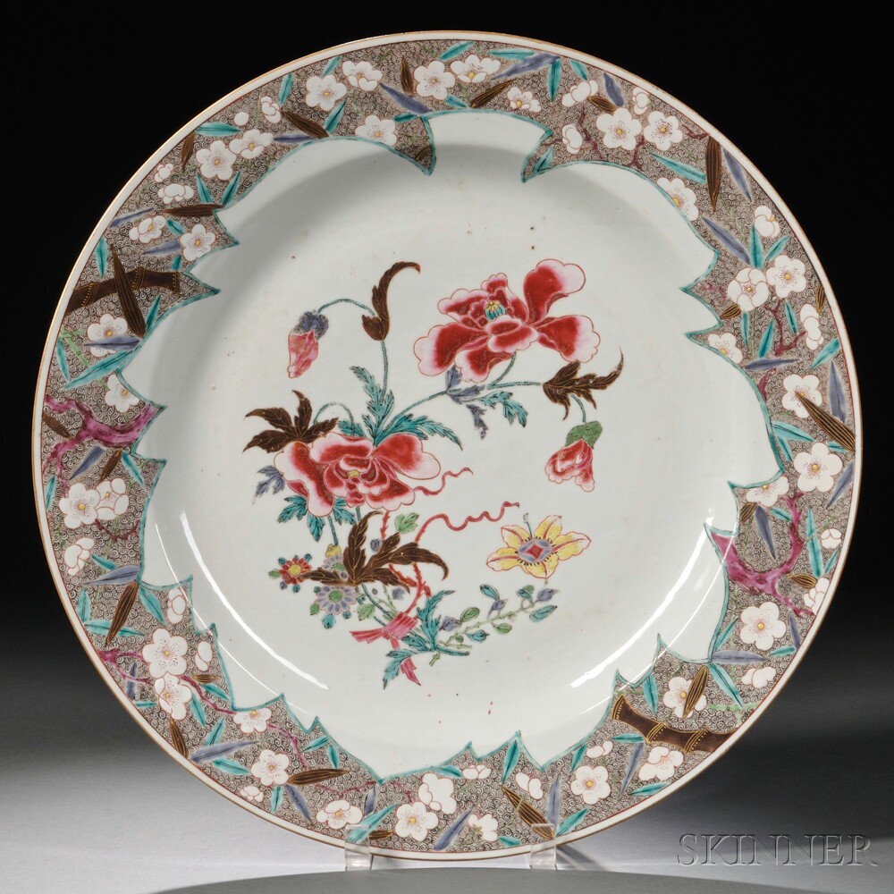 Appraisal: Famille Rose Export Charger China th th century decorated with