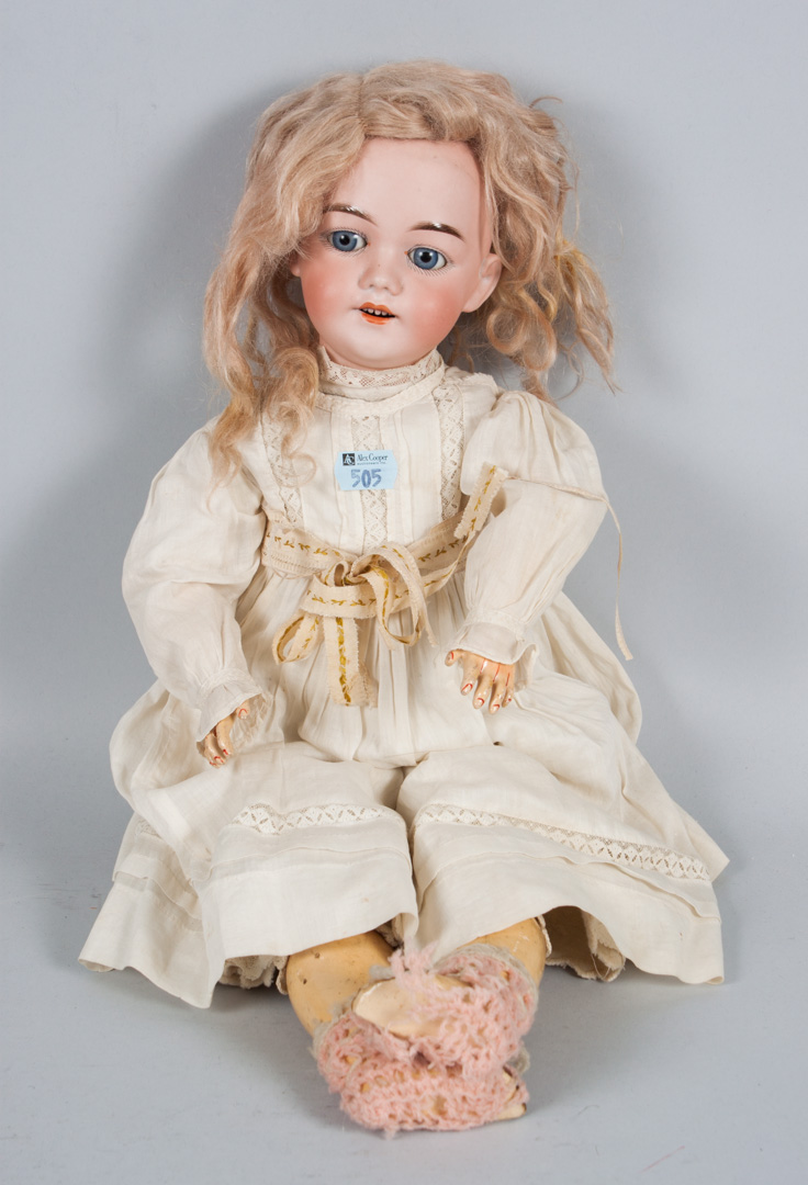 Appraisal: German bisque and composition doll late th century white lace