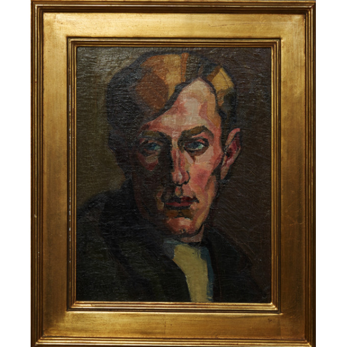 Appraisal: German Expressionist School Portrait of a Man oil on canvas