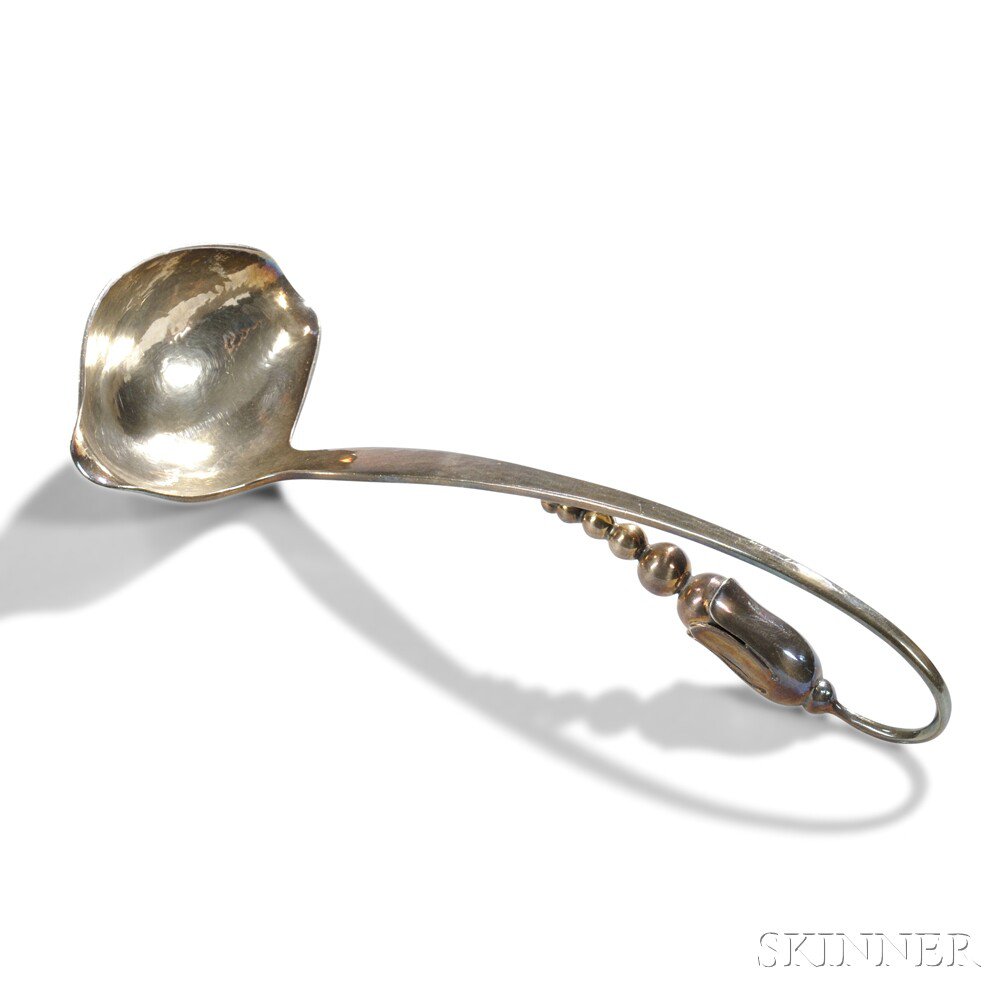 Appraisal: Orla Vagn Mogensen Double-spouted Ladle Sterling silver Copenhagen Denmark third