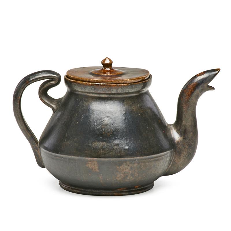 Appraisal: GEORGE OHR Teapot Condition Report Touch-up to small chip on