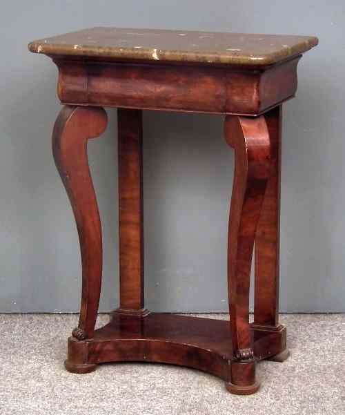 Appraisal: A th Century French mahogany side table of ''Empire'' design