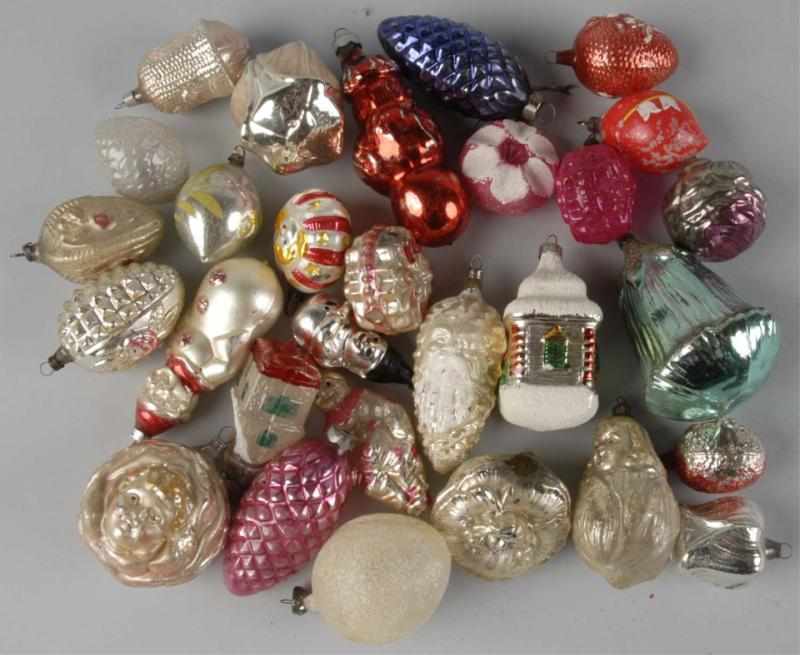 Appraisal: Lot of Glass Figural Christmas Ornaments Description Includes several people