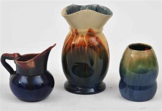 Appraisal: Remued Victoria circa - A group of three earthenware vessels