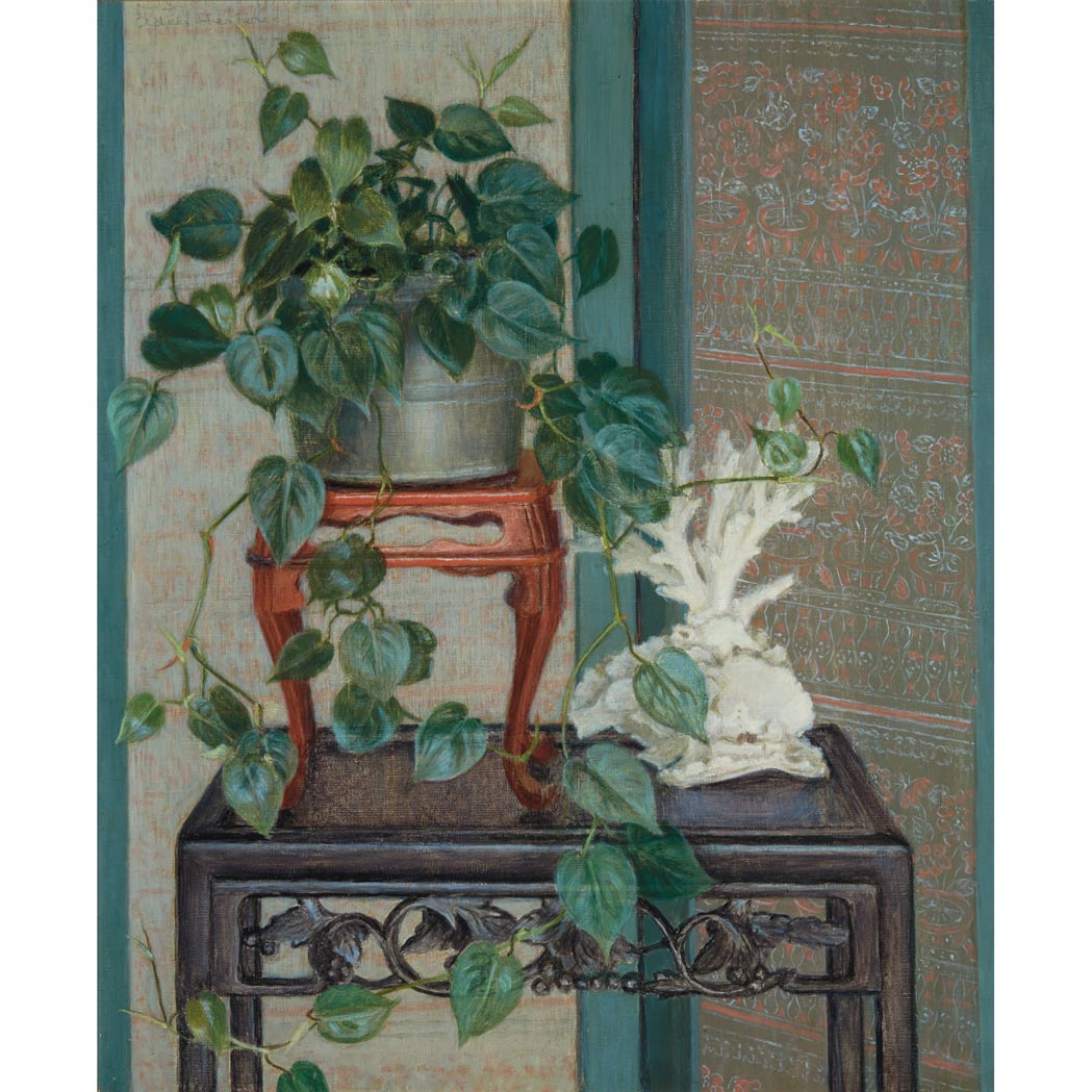 Appraisal: Adele McGinnis Herter American - Still Life with Philodendrons and