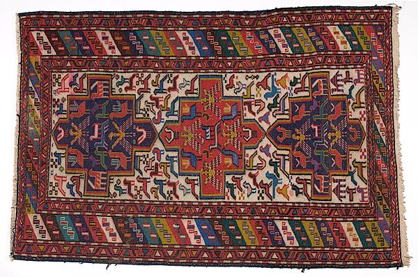 Appraisal: TURKISH RUG A Turkish flat weave directional rug x ft