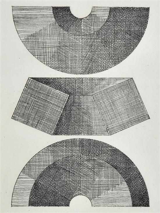 Appraisal: Clement Meadmore - Untitled etching x cm