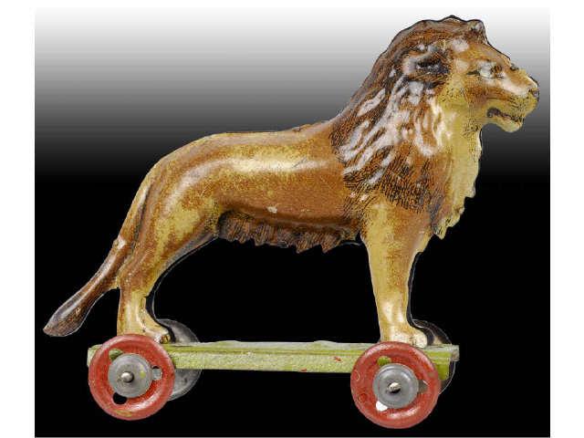 Appraisal: Lot of German Tin Animal Penny Toys Description One lion