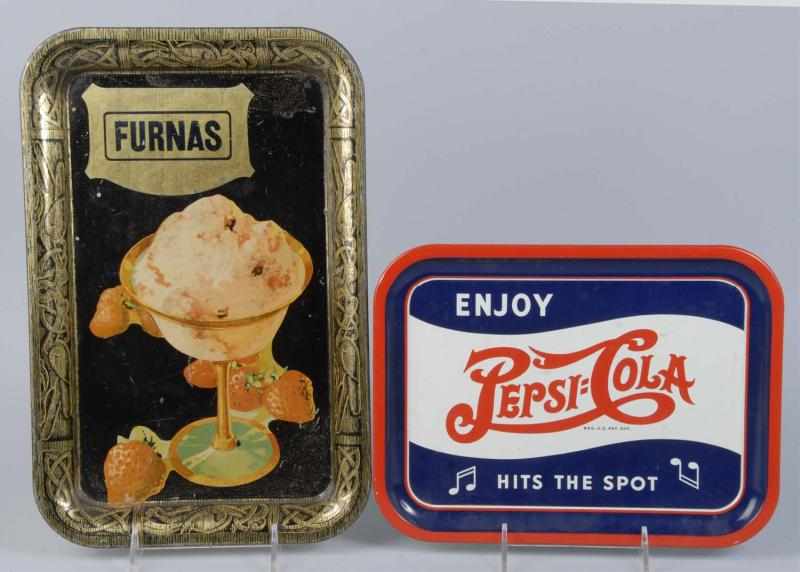 Appraisal: Lot of Tin Serving Trays Description s Includes Pepsi-Cola and