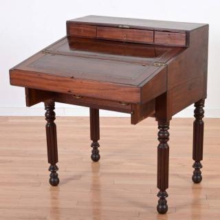 Appraisal: American mahogany clerk's desk th c possibly Baltimore folding top