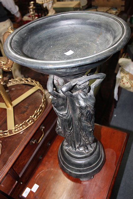 Appraisal: A COMPOSITE STAND or table centre together with a torchere