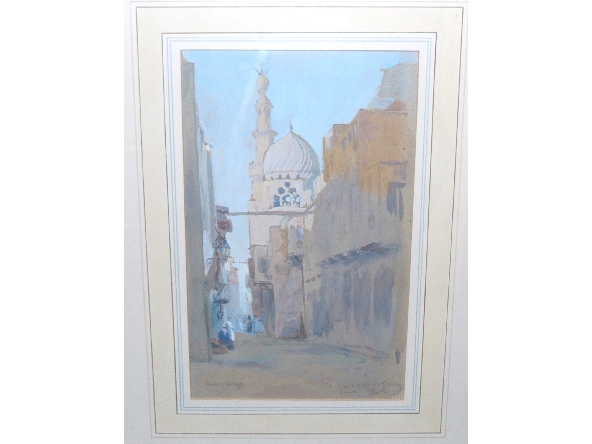 Appraisal: WILLIAM STEWART ARNOLD Cairo signed and inscribed watercolour