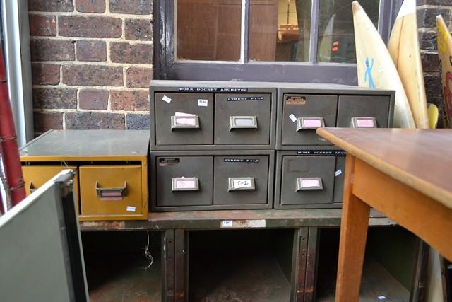 Appraisal: A COLLECTION OF METAL FILING CABINETS