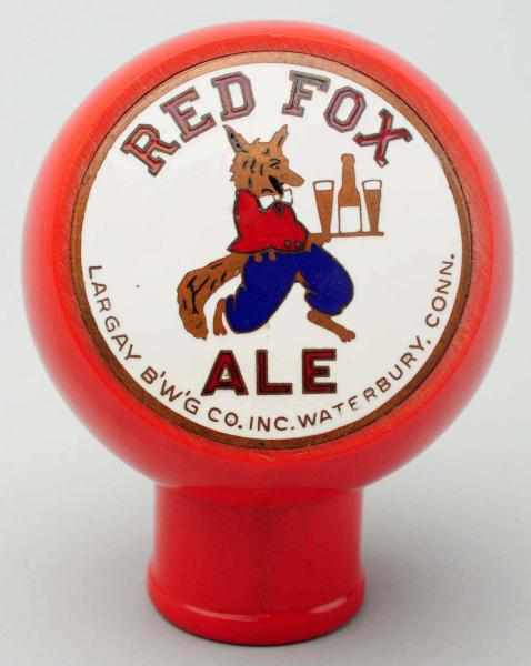 Appraisal: Red Fox Ale Beer Tap Knob Clean and bright face