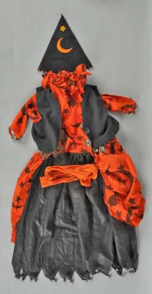 Appraisal: Orange Black Halloween Costume Description With bells and tambourine Oxidation