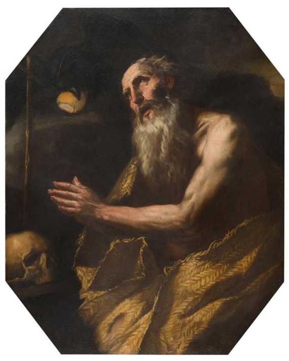 Appraisal: GIORDANO LUCA Naples Saint Paul the Hermit Circa Oil on