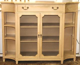 Appraisal: s Painted Regency The stylized breakfront with long top drawer