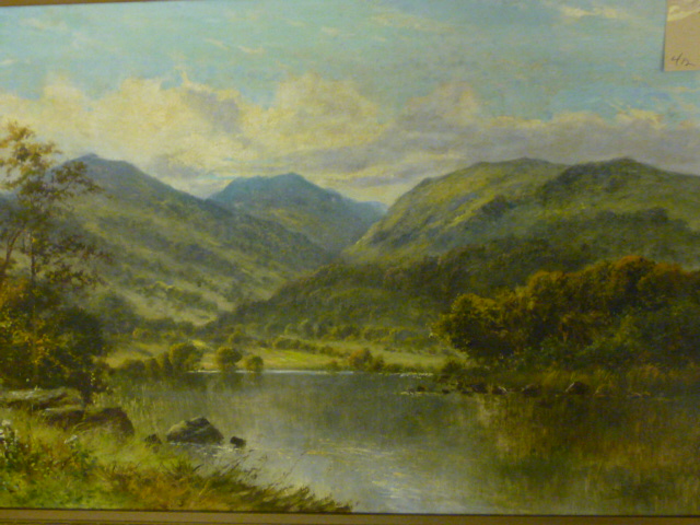 Appraisal: DANIEL SHERRIN - Lakescene oil on canvas signed x gilt