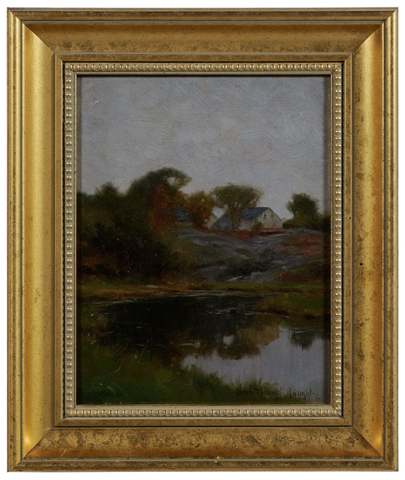 Appraisal: John Willard Raught Pennsylvania New York - Landscape with Pond