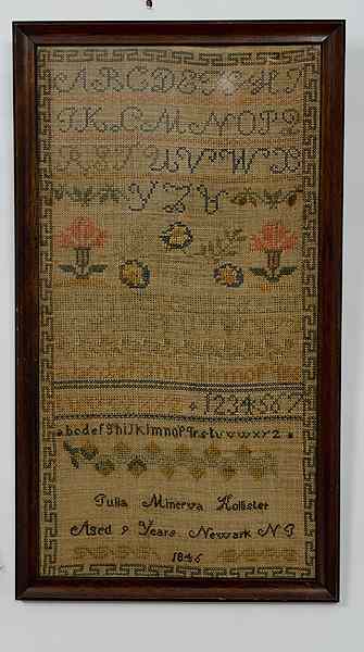 Appraisal: New Jersey Sampler New Jersey A sampler with alphabet strings