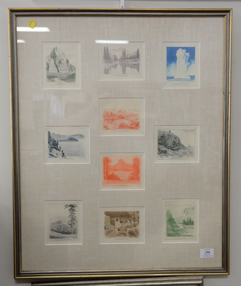 Appraisal: Harry Peckmore National Park piece framed proof set x Harry