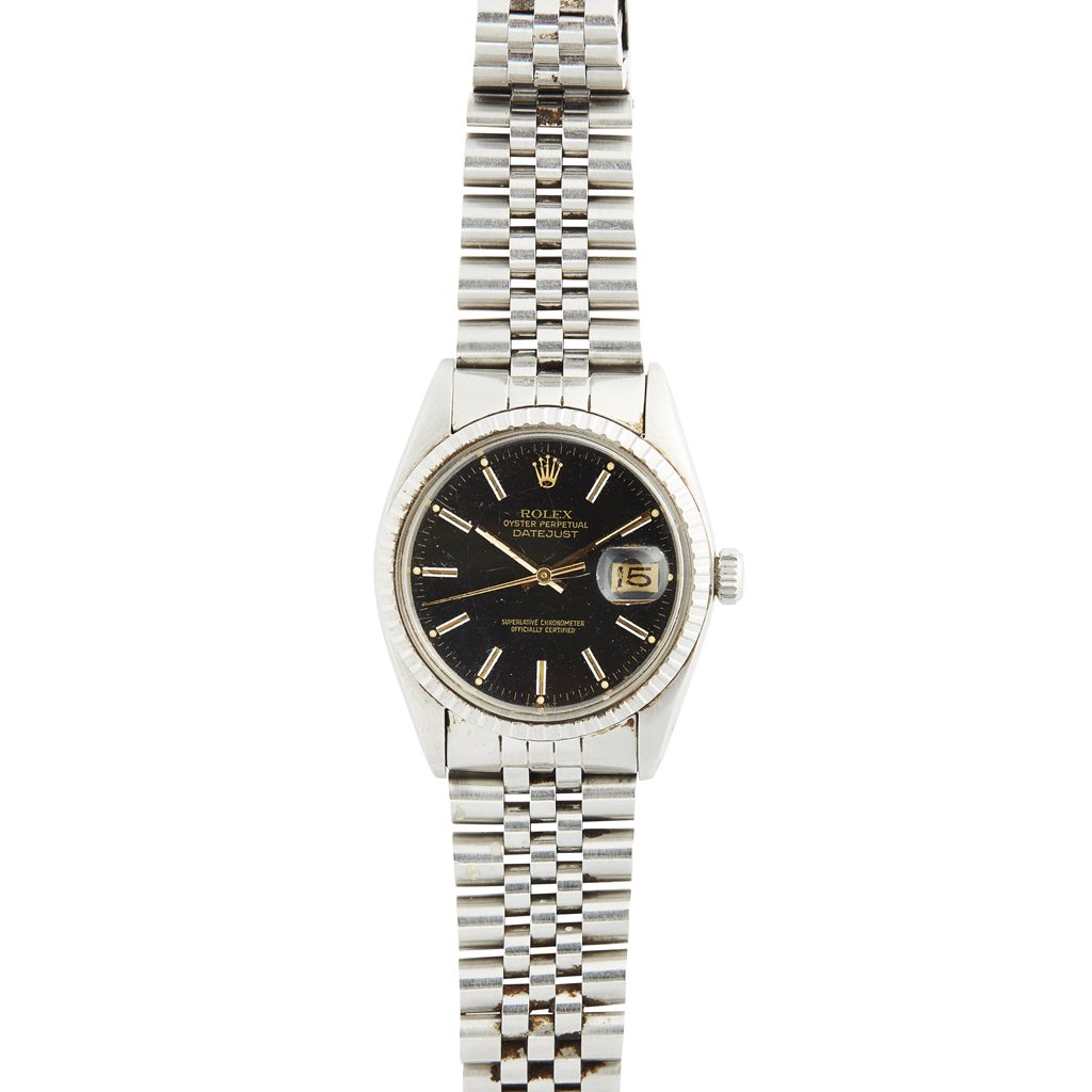 Appraisal: ROLEX - A gentleman's stainless steel cased wrist watchOyster Datejust