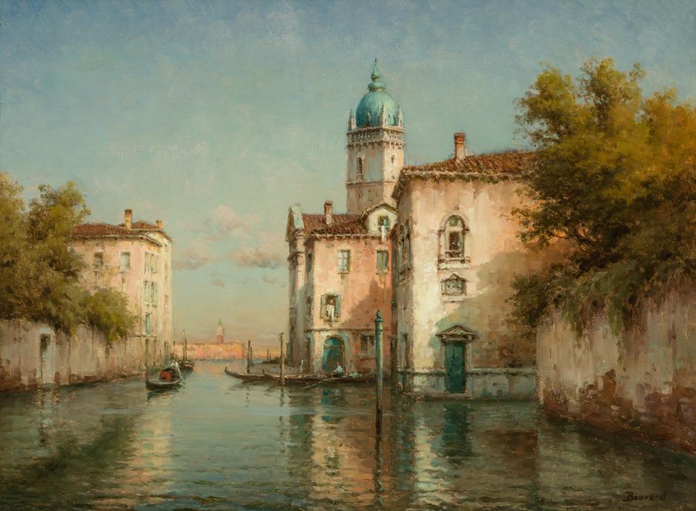 Appraisal: ANTOINE BOUVARD French - A Venetian Canal Scene oil on