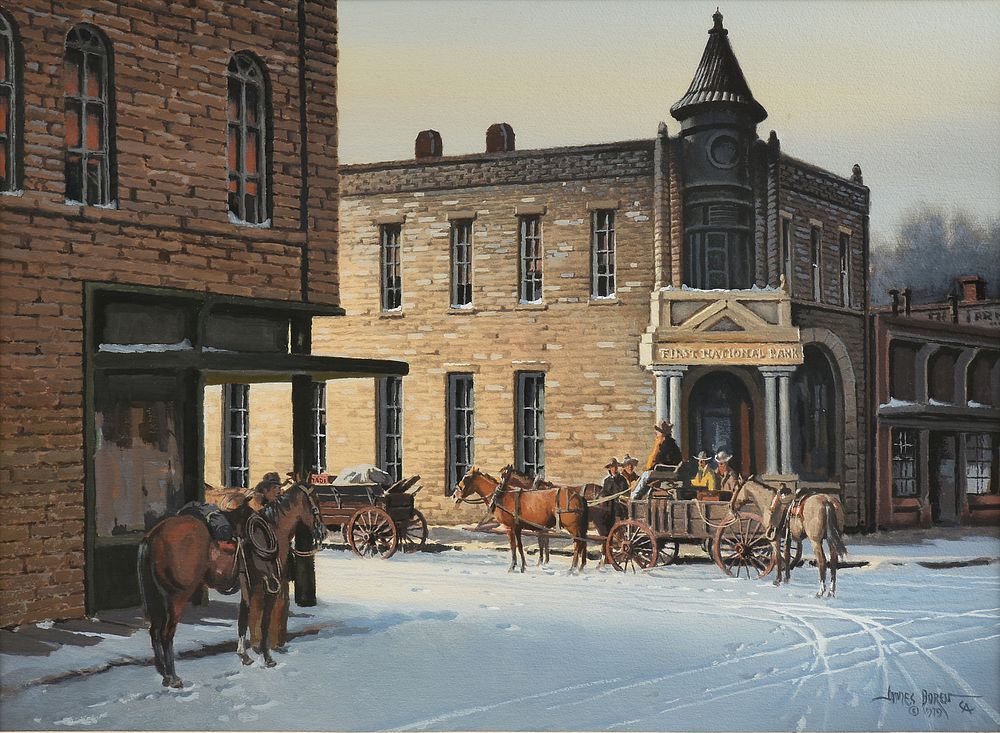 Appraisal: JAMES BOREN American - A PAINTING Wintertime in Stephenville JAMES