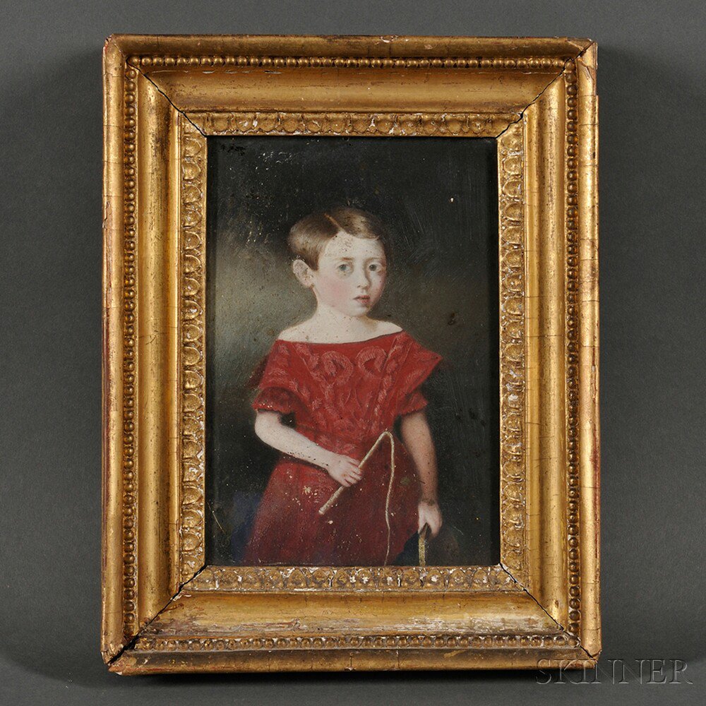 Appraisal: Anglo-American School th Century Small Portrait of a Boy in