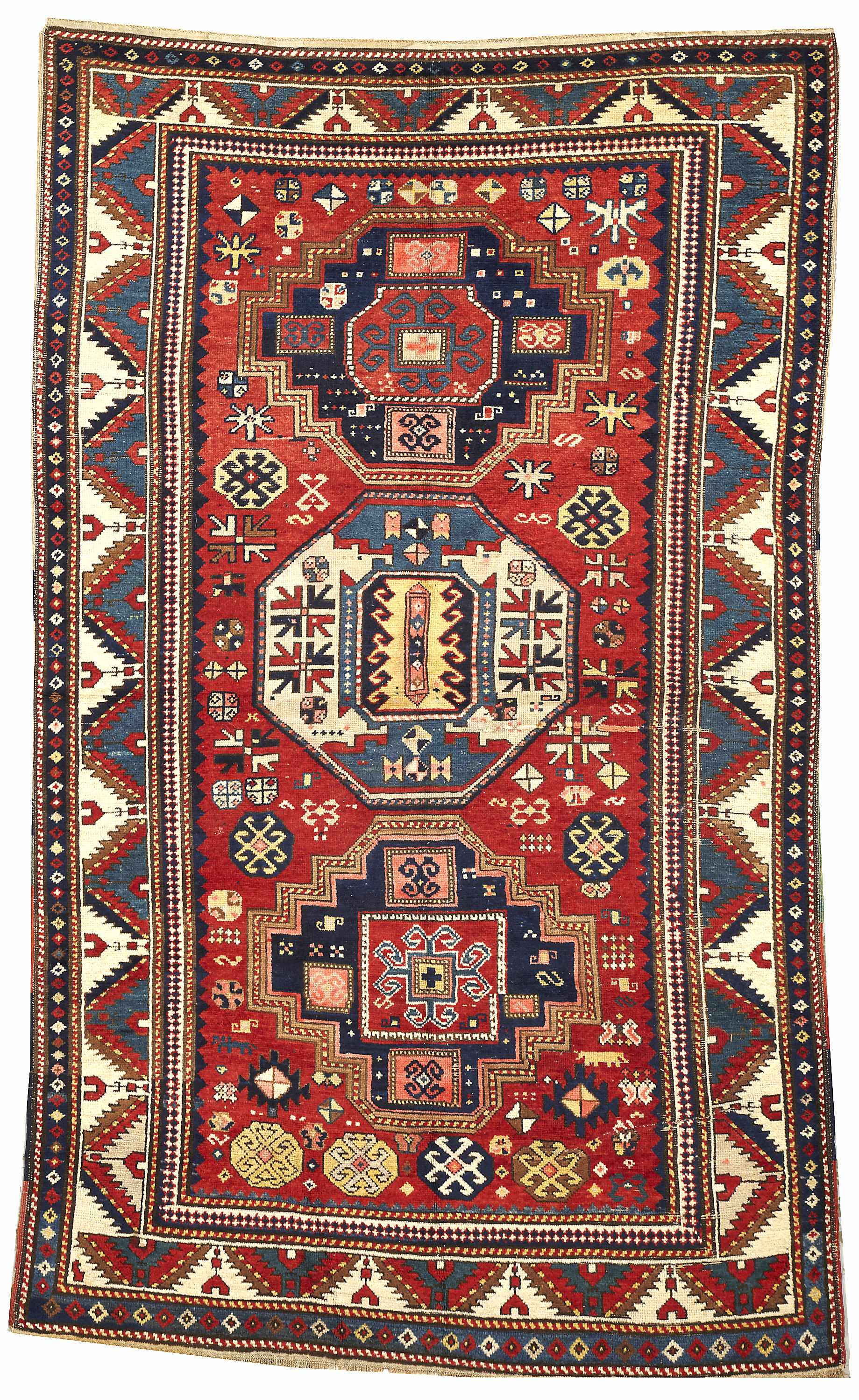 Appraisal: A Kazak rug Caucasuslate th centurysize approximately ft in x