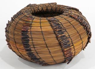 Appraisal: Torrey Pine needle basket attributed tro Fran Kraynek h x