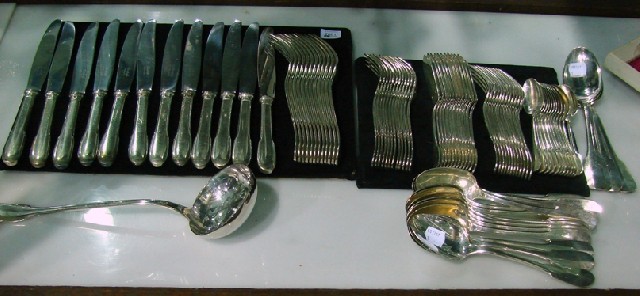 Appraisal: A Christofle cutlery service comprising twelve soup spoons knives forks